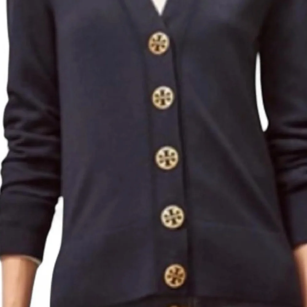 Tory Burch Dark Blue‎ Cardigan with Gold Buttons